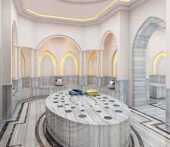 otel hamam , spa ve havuz çevre alanın döşeme altı ısıtması